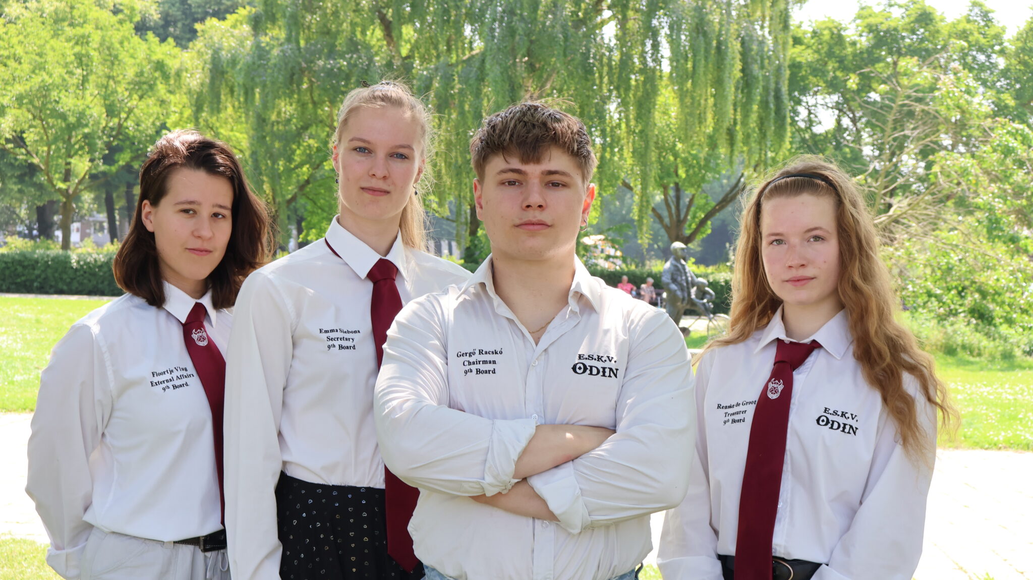 From left to right: Floortje Vlug, Emma Siebons, Gergő Racskó, Renske de Groot
